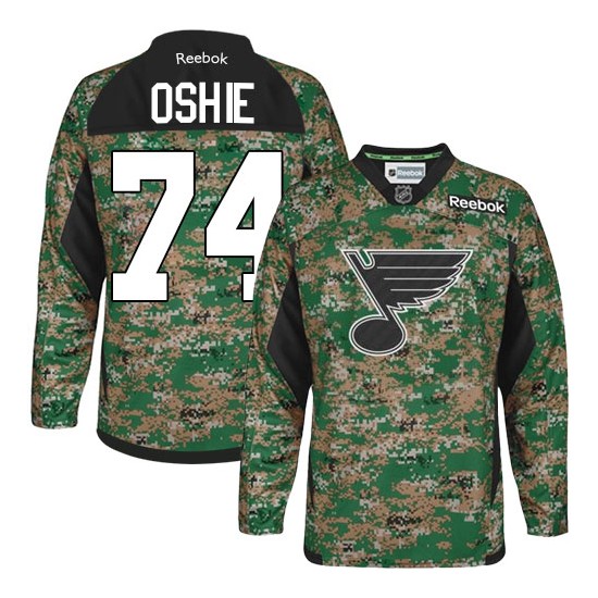 St. Louis Blues #74 Men's T.J Oshie Reebok Authentic Camo Veterans Day Practice Jersey St. Louis Blues #74 Men's T.J Oshie Reebok Authentic Camo Veterans Day Practice Jersey