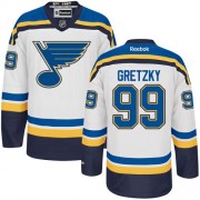 St. Louis Blues ＃99 Men's Wayne Gretzky Reebok Authentic White Away Jersey