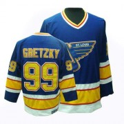 St. Louis Blues ＃99 Men's Wayne Gretzky CCM Premier Blue Throwback Jersey