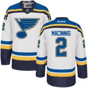 St. Louis Blues ＃2 Men's Al Macinnis Reebok Premier White Away Jersey