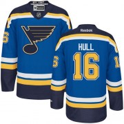 St. Louis Blues ＃16 Men's Brett Hull Reebok Authentic Royal Blue Home Jersey