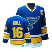 St. Louis Blues ＃16 Men's Brett Hull CCM Authentic Blue Throwback Jersey