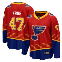 St. Louis Blues Men's Torey Krug Fanatics Branded Breakaway Red 2020/21 Special Edition Jersey