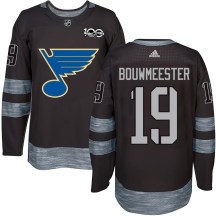 St. Louis Blues Men's Jay Bouwmeester Authentic Black 1917-2017 100th Anniversary Jersey