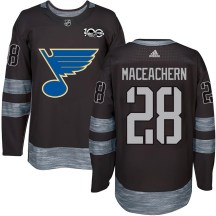 St. Louis Blues Men's MacKenzie MacEachern Authentic Black Mackenzie MacEachern 1917-2017 100th Anniversary Jersey