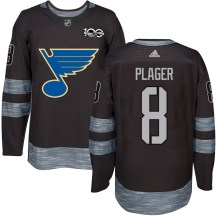 St. Louis Blues Men's Barclay Plager Authentic Black 1917-2017 100th Anniversary Jersey