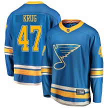 St. Louis Blues Men's Torey Krug Fanatics Branded Breakaway Blue Alternate Jersey