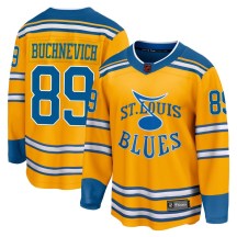 St. Louis Blues Men's Pavel Buchnevich Fanatics Branded Breakaway Yellow Special Edition 2.0 Jersey