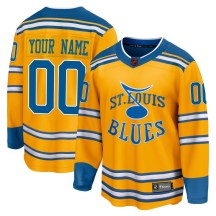 St. Louis Blues Men's Custom Fanatics Branded Breakaway Yellow Custom Special Edition 2.0 Jersey