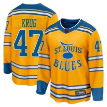 St. Louis Blues Men's Torey Krug Fanatics Branded Breakaway Yellow Special Edition 2.0 Jersey