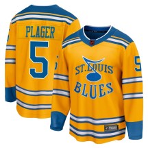 St. Louis Blues Men's Bob Plager Fanatics Branded Breakaway Yellow Special Edition 2.0 Jersey