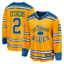 St. Louis Blues Men's Scott Stevens Fanatics Branded Breakaway Yellow Special Edition 2.0 Jersey
