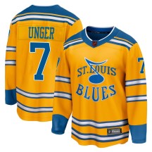 St. Louis Blues Men's Garry Unger Fanatics Branded Breakaway Yellow Special Edition 2.0 Jersey