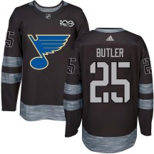 St. Louis Blues Youth Chris Butler Authentic Black 1917-2017 100th Anniversary Jersey