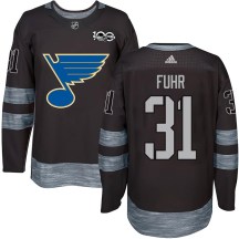 St. Louis Blues Youth Grant Fuhr Authentic Black 1917-2017 100th Anniversary Jersey