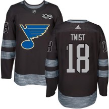 St. Louis Blues Youth Tony Twist Authentic Black 1917-2017 100th Anniversary Jersey