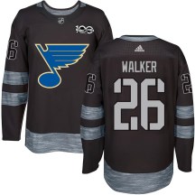 St. Louis Blues Youth Nathan Walker Authentic Black 1917-2017 100th Anniversary Jersey