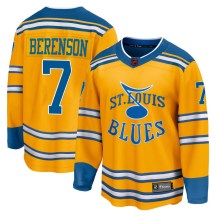 St. Louis Blues Youth Red Berenson Fanatics Branded Breakaway Yellow Special Edition 2.0 Jersey