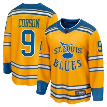 St. Louis Blues Youth Shayne Corson Fanatics Branded Breakaway Yellow Special Edition 2.0 Jersey