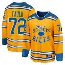 St. Louis Blues Youth Justin Faulk Fanatics Branded Breakaway Yellow Special Edition 2.0 Jersey