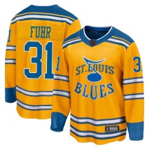 St. Louis Blues Youth Grant Fuhr Fanatics Branded Breakaway Yellow Special Edition 2.0 Jersey