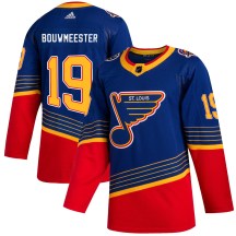 St. Louis Blues Men's Jay Bouwmeester Adidas Authentic Blue 2019/20 Jersey
