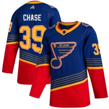 St. Louis Blues Men's Kelly Chase Adidas Authentic Blue 2019/20 Jersey