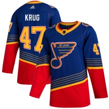 St. Louis Blues Men's Torey Krug Adidas Authentic Blue 2019/20 Jersey