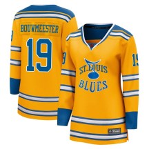 St. Louis Blues Women's Jay Bouwmeester Fanatics Branded Breakaway Yellow Special Edition 2.0 Jersey