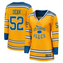 St. Louis Blues Women's Zach Dean Fanatics Branded Breakaway Yellow Special Edition 2.0 Jersey