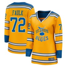 St. Louis Blues Women's Justin Faulk Fanatics Branded Breakaway Yellow Special Edition 2.0 Jersey