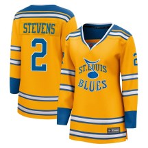 St. Louis Blues Women's Scott Stevens Fanatics Branded Breakaway Yellow Special Edition 2.0 Jersey