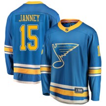 St. Louis Blues Youth Craig Janney Fanatics Branded Breakaway Blue Alternate Jersey