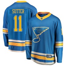 St. Louis Blues Youth Brian Sutter Fanatics Branded Breakaway Blue Alternate Jersey