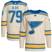 St. Louis Blues Men's Sammy Blais Adidas Authentic Cream 2022 Winter Classic Player Jersey