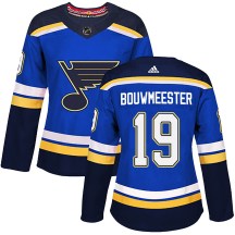 St. Louis Blues Women's Jay Bouwmeester Adidas Authentic Blue Home Jersey