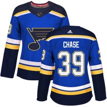 St. Louis Blues Women's Kelly Chase Adidas Authentic Blue Home Jersey