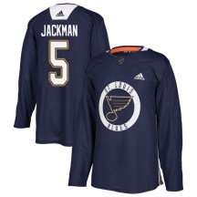 St. Louis Blues Youth Barret Jackman Adidas Authentic Blue Practice Jersey
