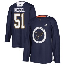 St. Louis Blues Youth Matthew Kessel Adidas Authentic Blue Practice Jersey