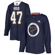 St. Louis Blues Youth Torey Krug Adidas Authentic Blue Practice Jersey