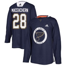 St. Louis Blues Youth MacKenzie MacEachern Adidas Authentic Blue Mackenzie MacEachern Practice Jersey
