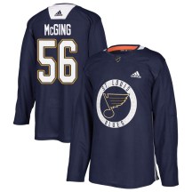 St. Louis Blues Youth Hugh McGing Adidas Authentic Blue Practice Jersey