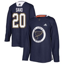 St. Louis Blues Youth Brandon Saad Adidas Authentic Blue Practice Jersey