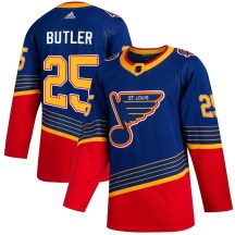St. Louis Blues Youth Chris Butler Adidas Authentic Blue 2019/20 Jersey