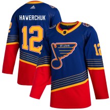 St. Louis Blues Youth Dale Hawerchuk Adidas Authentic Blue 2019/20 Jersey