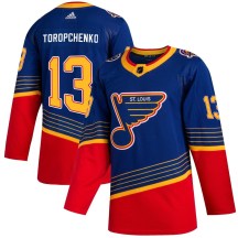 St. Louis Blues Youth Alexey Toropchenko Adidas Authentic Blue 2019/20 Jersey