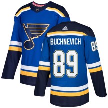 St. Louis Blues Men's Pavel Buchnevich Adidas Authentic Blue Home Jersey