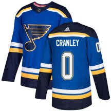 St. Louis Blues Men's Will Cranley Adidas Authentic Blue Home Jersey