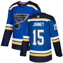 St. Louis Blues Men's Craig Janney Adidas Authentic Blue Home Jersey
