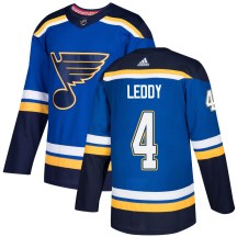 St. Louis Blues Men's Nick Leddy Adidas Authentic Blue Home Jersey
